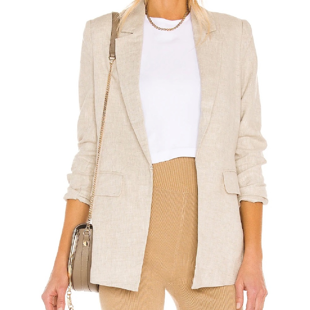 Linen Blazer, Central Park West, Size Small